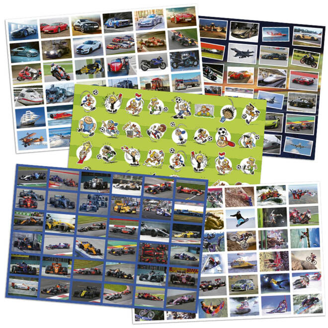 Beloningsstickers snelbestelpakket Voertuigen/sport 8006, 180-200mot 4000 st