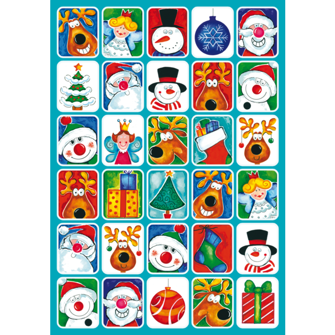 Beloningsstickers Kerst 55 36 motieven, 720 stickers