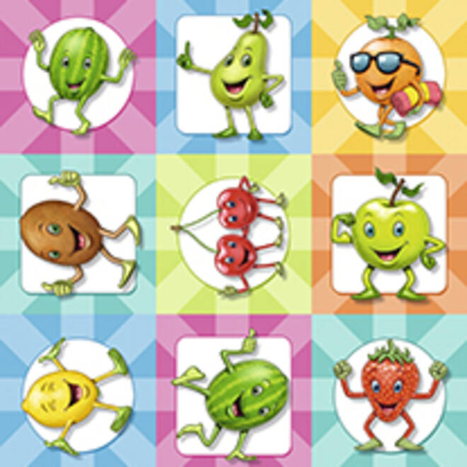Beloningsstickers Fruitees 68 30 motieven, 600 stickers