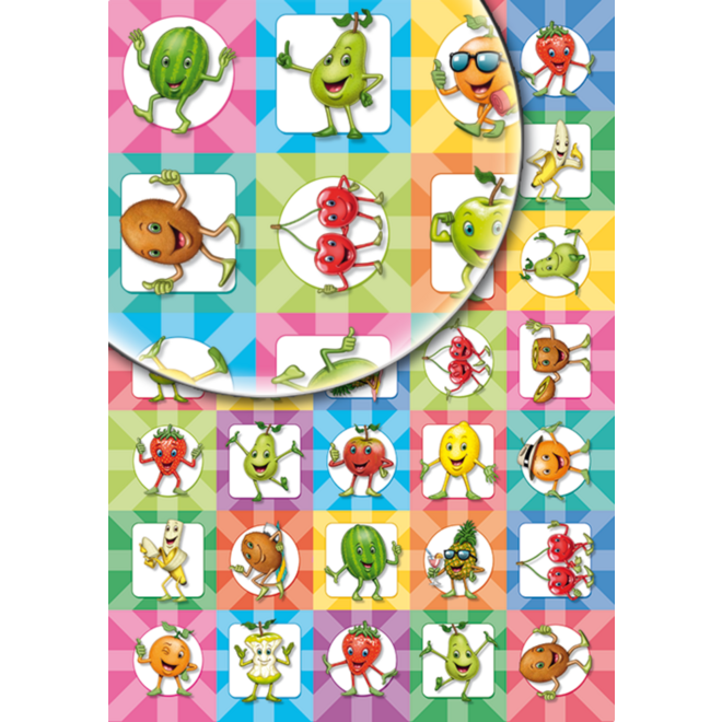 Beloningsstickers Fruitees 68 30 motieven, 600 stickers