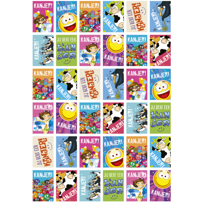 Beloningsstickers 493 Kanjerstickers, 36 motieven, 720 stuks