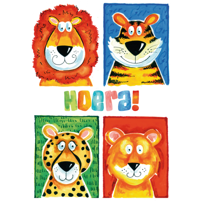 Miniposters Fantasie dieren 1027 4 motieven, 20 stuks