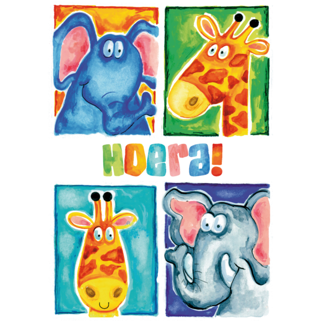 Miniposters Fantasie dieren 1027 4 motieven, 20 stuks