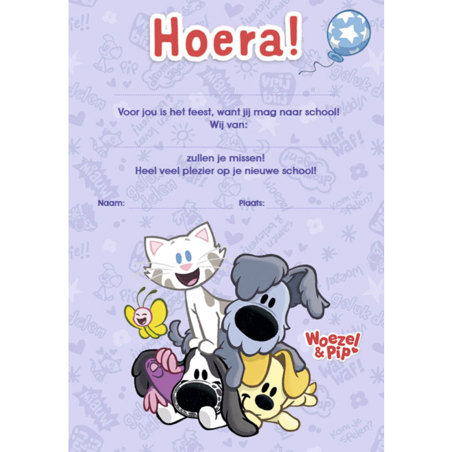 Getuigschrift Woezel en Pip 2580, 1 motief, 10 stuks