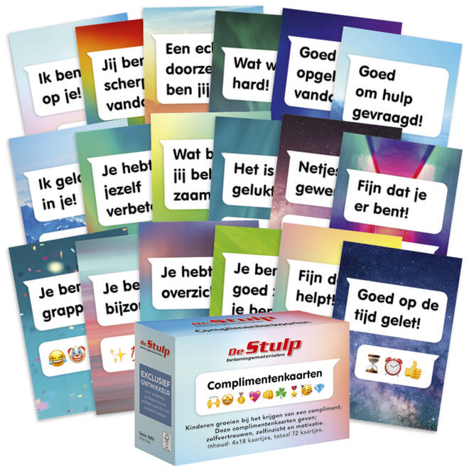 Complimentenkaarten 3950, 18 motieven, 72 kaarten in box