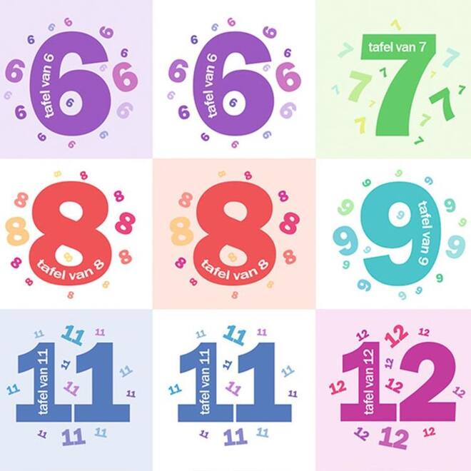Beloningsstickers tafel 6-9 + 11-12