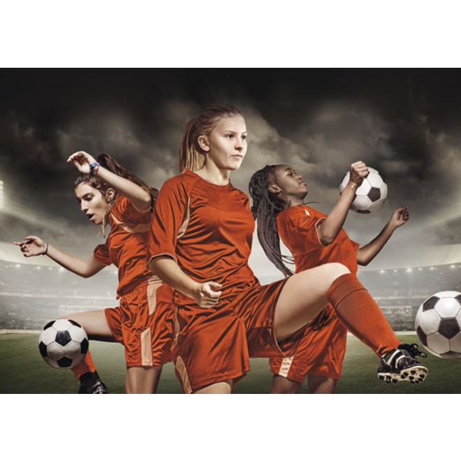 Miniposter 1089 Voetbalmeiden 4 motieven, 20 stuks