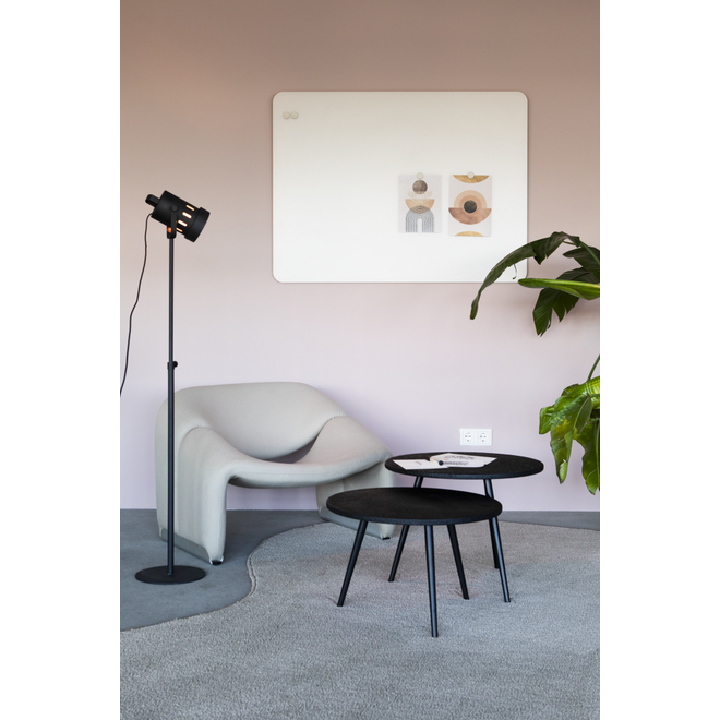 Glasbord Legamaster mat 100 x 200 cm Warm Grey (ronde hoek)
