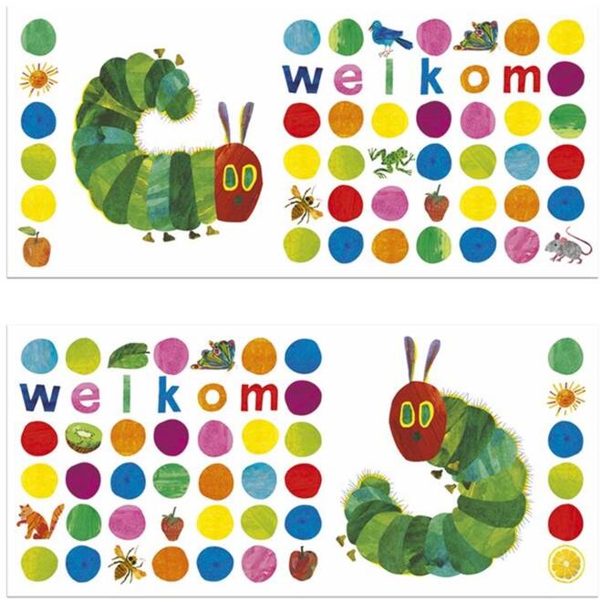 Oproepkaart Rupsje Nooitgenoeg 5293, 2 motieven, 25 stuks