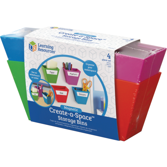 Opbergbakjes magnetisch, 4 stuks
