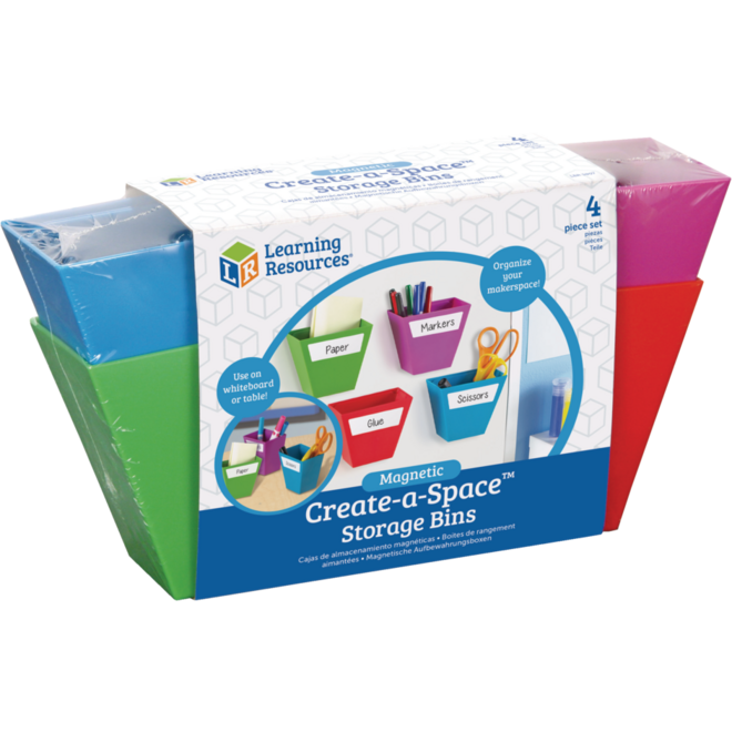 Opbergbakjes magnetisch, 4 stuks
