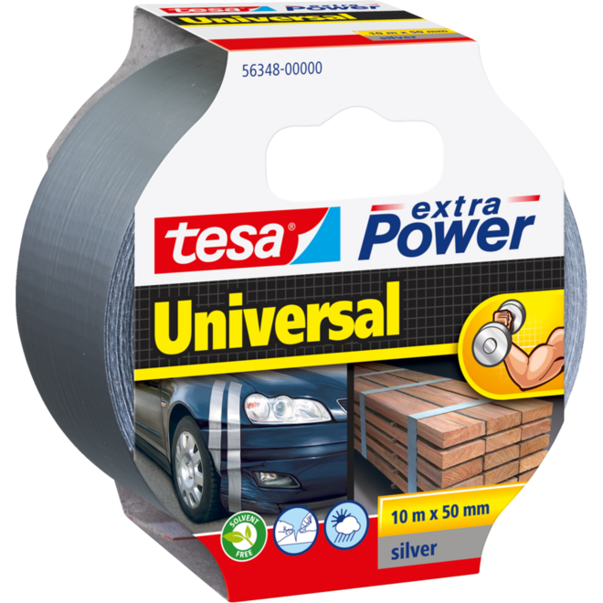 Ducttape Tesa extra power universal grijs 50mm, 10 meter