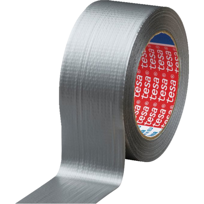 Ducttape Tesa basic universal grijs 50mm, 25 meter