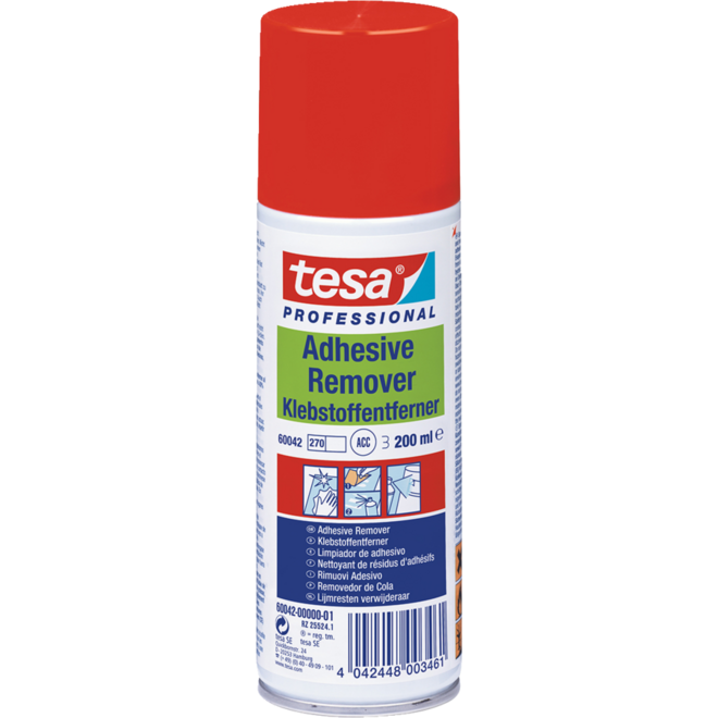 Sticker en lijmrest verwijderaar Tesa spuitbus 200ml