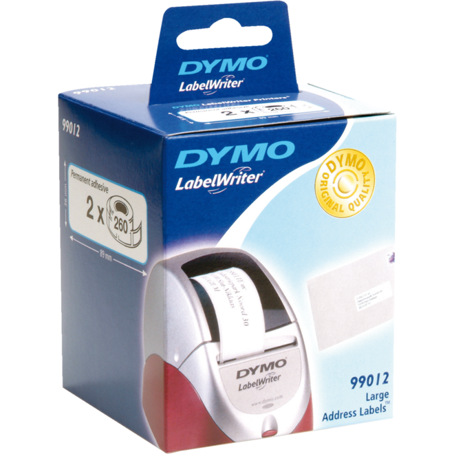 Etiketten 89 x 36 mm labelwriter 2 rollen a 260 stuks
