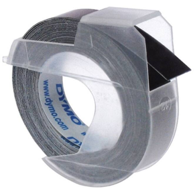 Lettertape  9 mm zwart