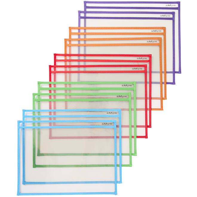 Insteekhoes/wisbord assorti A4, 10 stuks