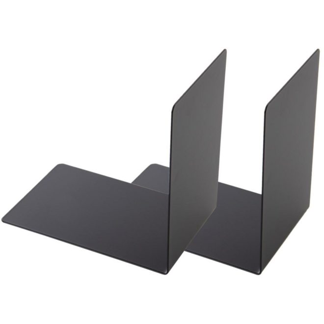 Boekensteun metaal 90 x 140 x 140 mm zwart, per set