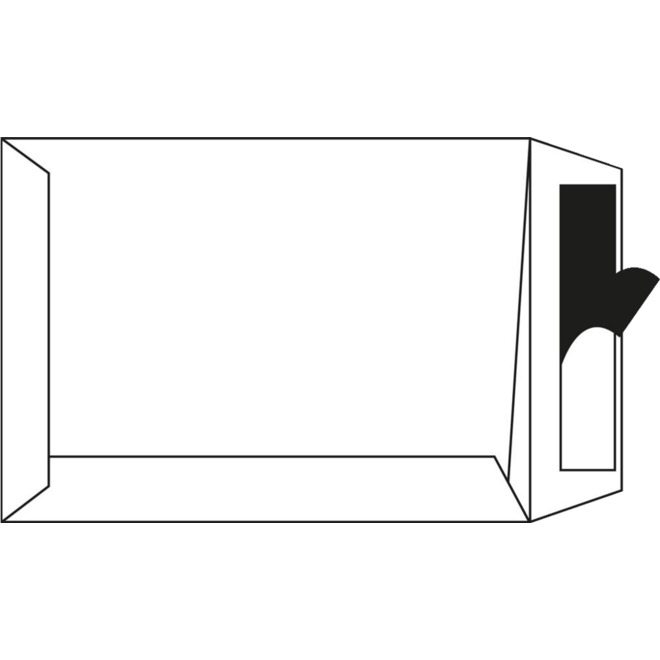 Akte enveloppen 230 x 350 mm, 100g/m² striplock, 250 stuks