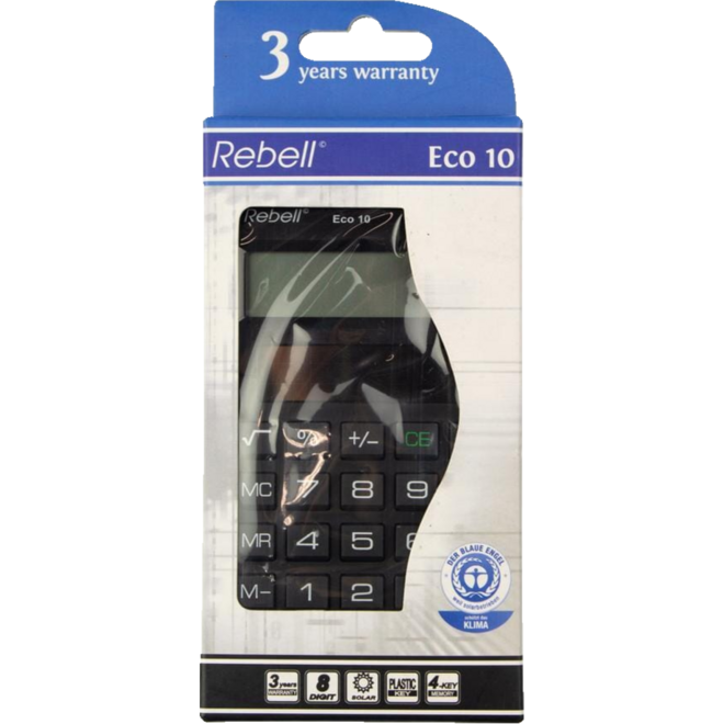 Rekenmachine Rebell eco 10 BX 8 cijfers