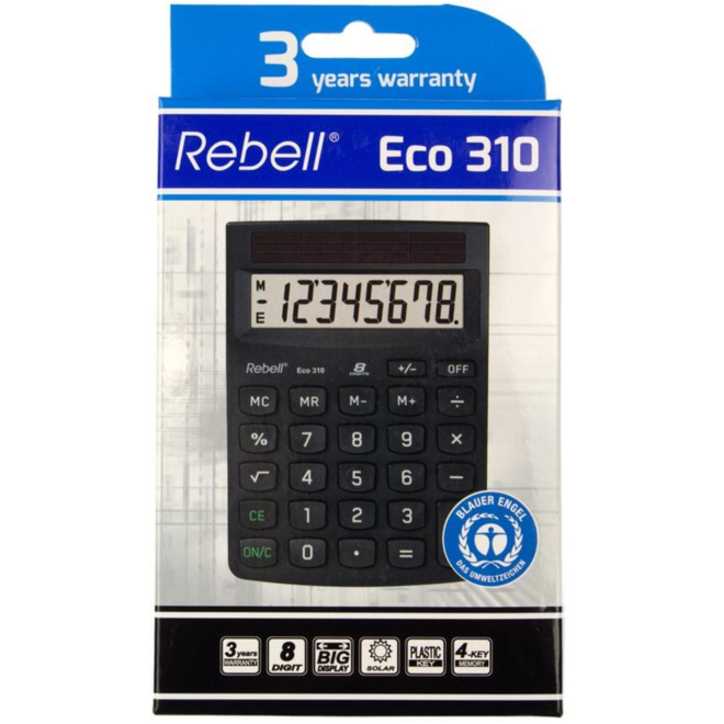 Rekenmachine Rebell eco 310 BX 8 cijfers