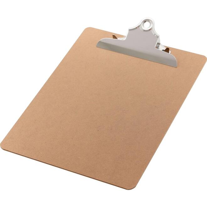 Klemplaat A4 bruin, hardboard