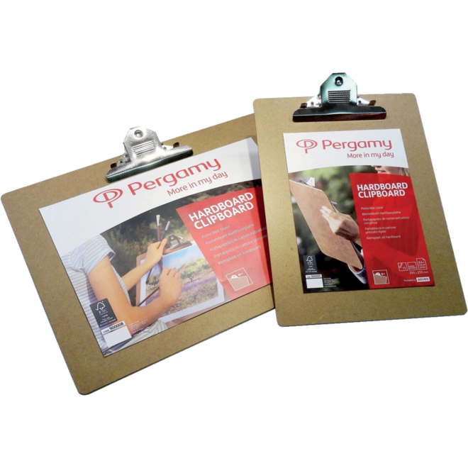 Klemplaat A3 bruin, hardboard