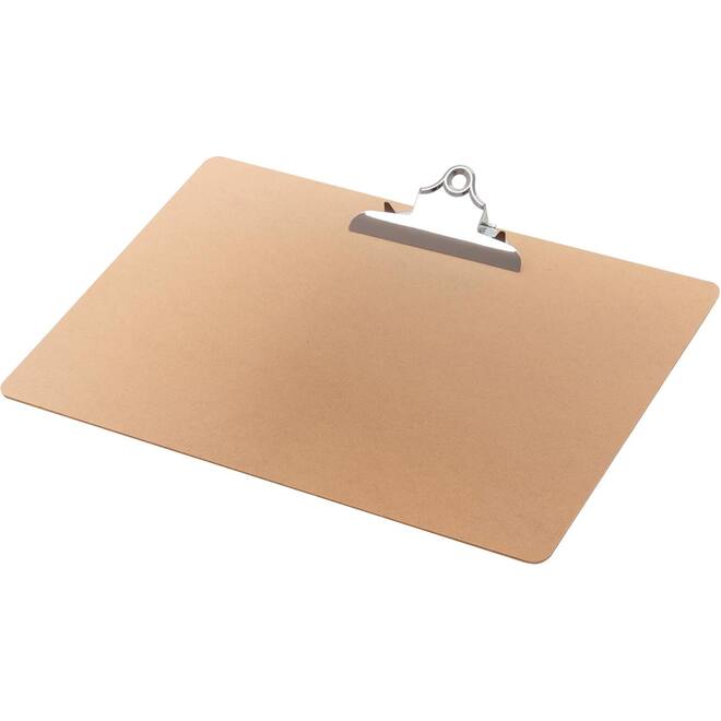 Klemplaat A3 bruin, hardboard