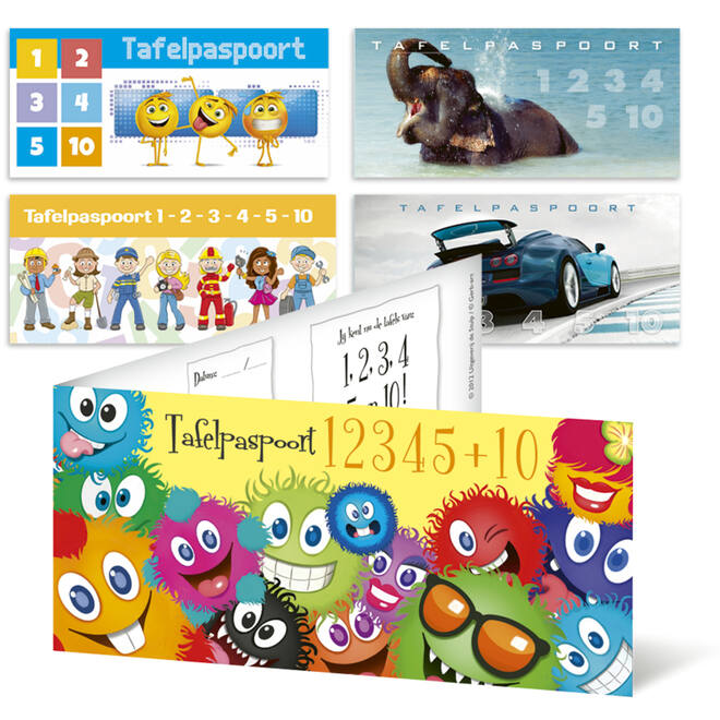 Tafelpaspoort snelbestelpakket 2290 1-5+10 assorti, 50 stuks