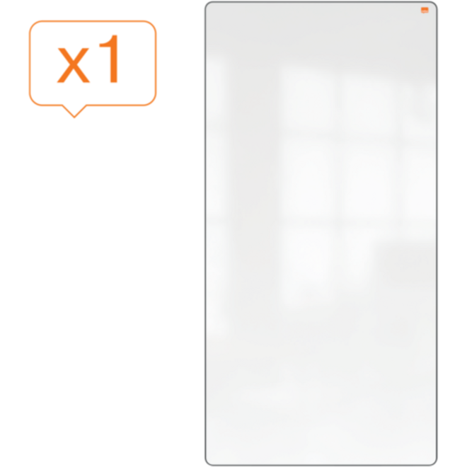 Whiteboard Nobo Move&Meet afneembaar en draagbaar 180x90cm zwart frame