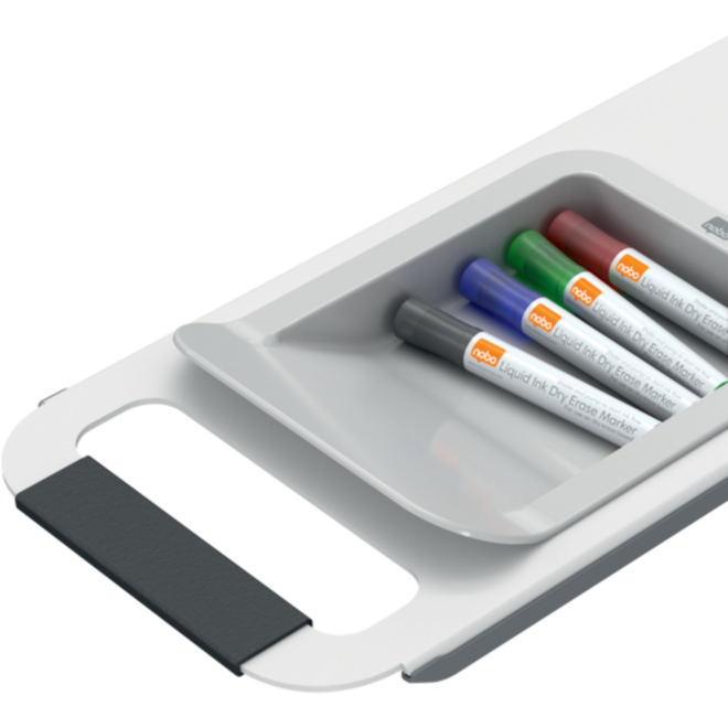 Whiteboard Nobo Move&Meet basis set afneembaar en draagbaar whiteboard/memobord grijs