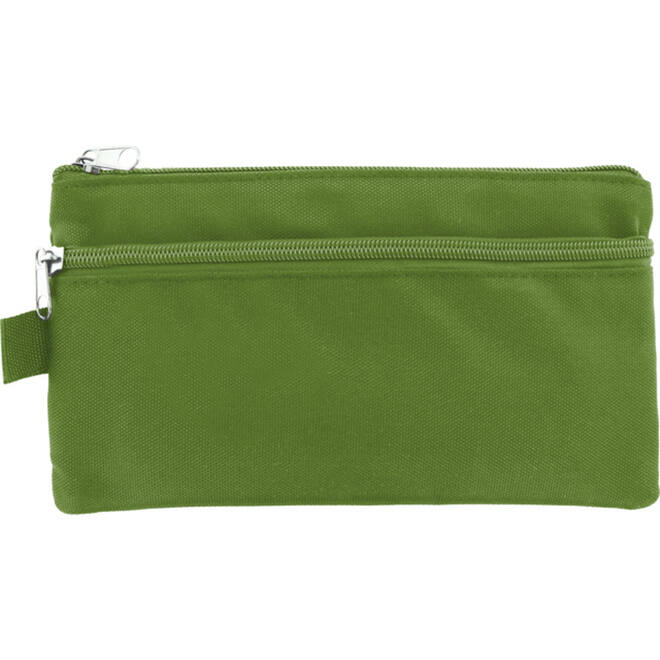 Schooletui plat 21 x 11 cm groen