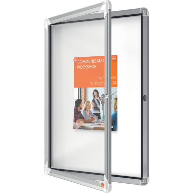 Binnenvitrine Nobo draaideur met slot 4 x A4
