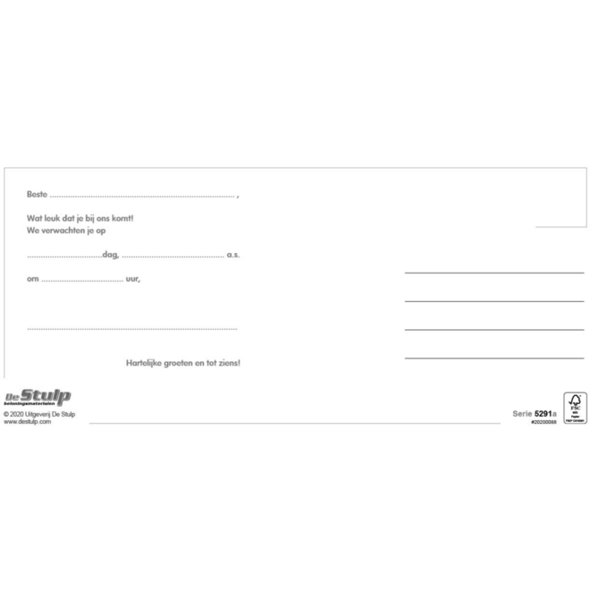 Oproepkaarten 5291 algemeen Lente Diertjes, 2 motieven, 25 stuks