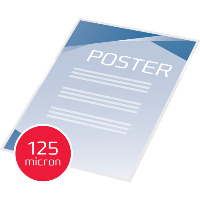 Lamineerhoes/plasticifeerhoes Leitz A4, 125 micron,100 stuks