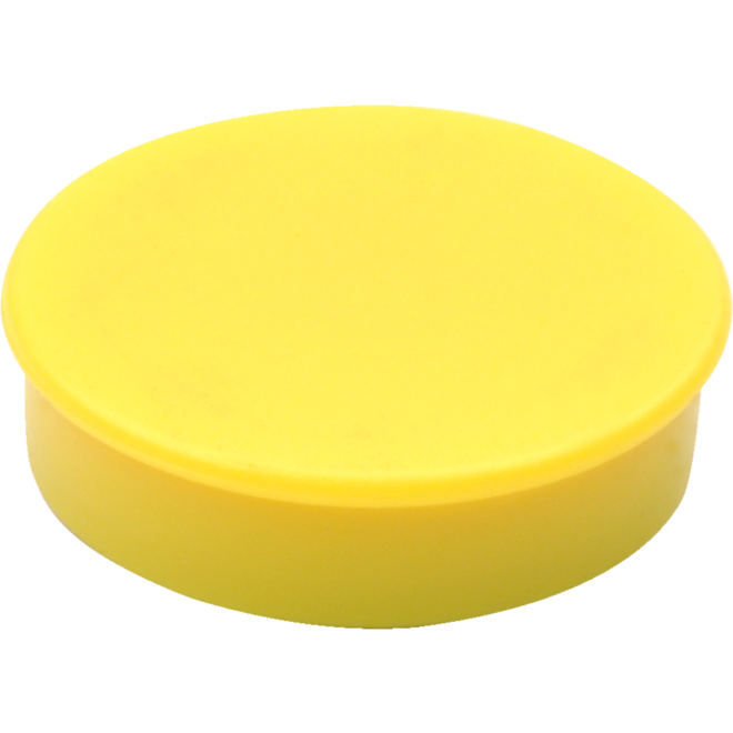 Magneet geel 20 mm rond, 10 stuks