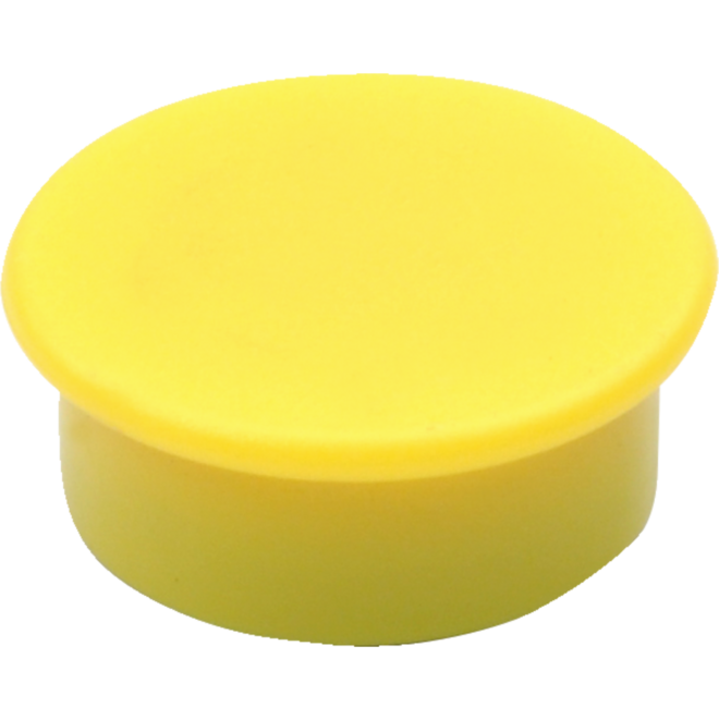 Magneet geel 30 mm rond, 10 stuks