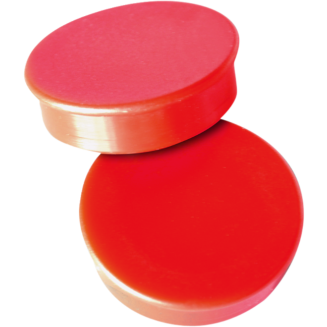 Magneet rood 30 mm rond, 10 stuks