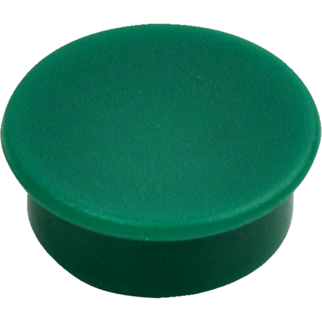 Magneet groen 30 mm rond, 10 stuks