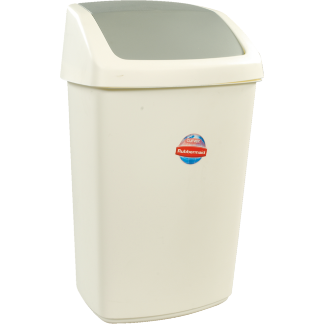 Afvalbak Swing 50L zilver/antraciet