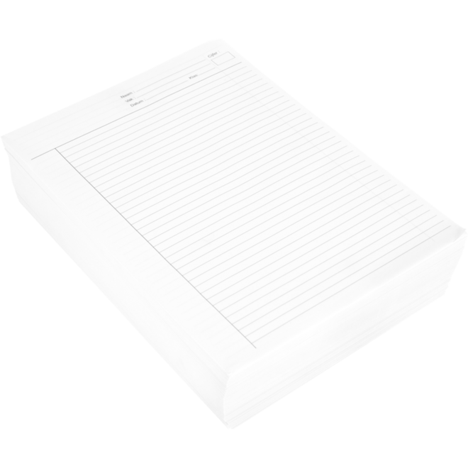 Proefwerkpapier A4, gelijnd, 1000 vel
