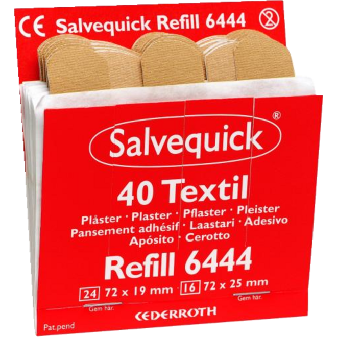 Pleisterautomaat navulling textiel 6 x 40 stuks