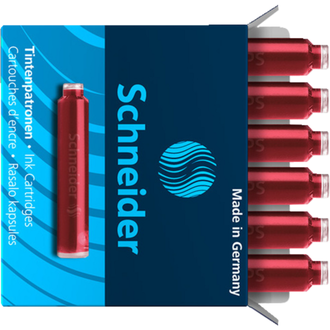 Inktpatronen Schneider doos a 6 stuks rood