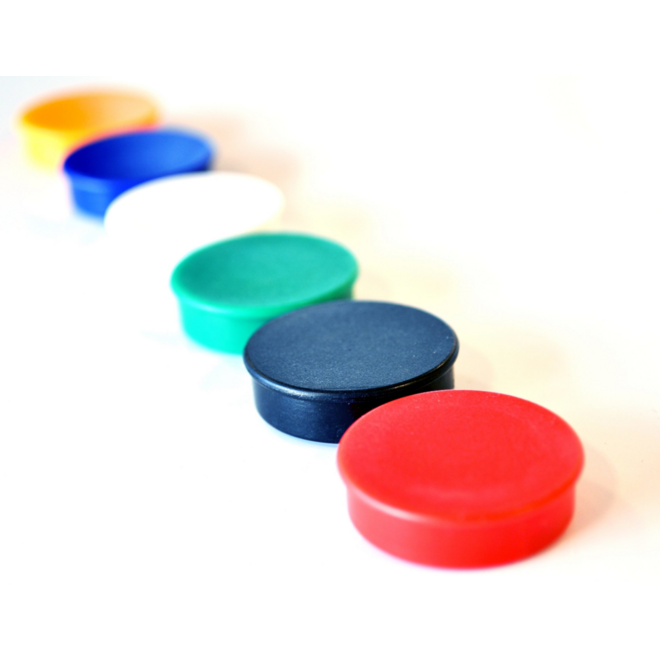 Magneet assorti 30 mm rond, 10 stuks