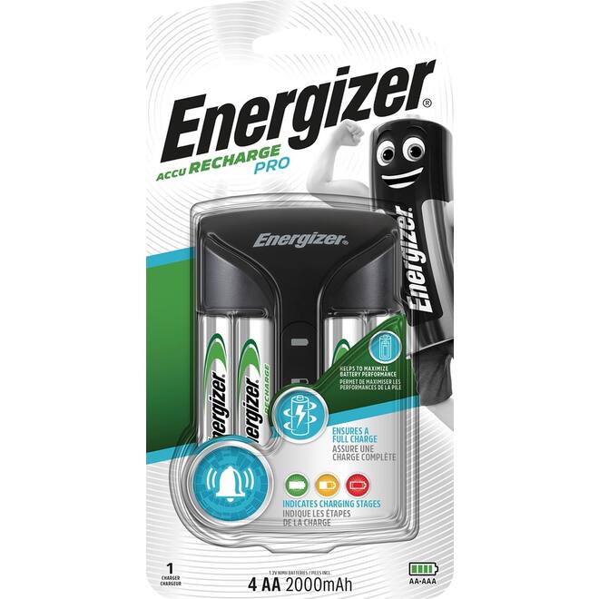 Batterijlader Energizer Pro Charger, inclusief 4 x AA batterij