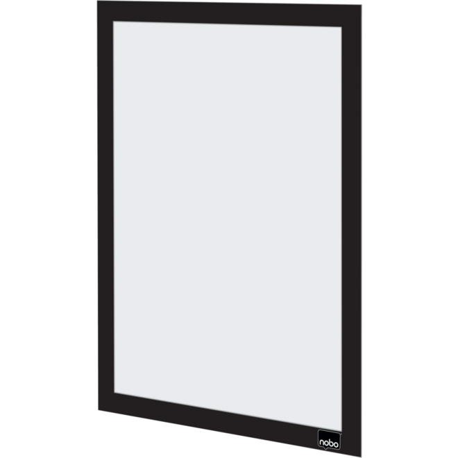 Posterframe Nobo Zelfklevende magnetische kader A4 zwart, set 2 stuks