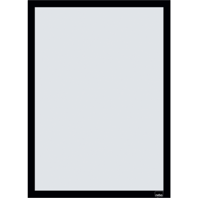 Posterframe Nobo Zelfklevende magnetische kader A3 zwart, set 2 stuks