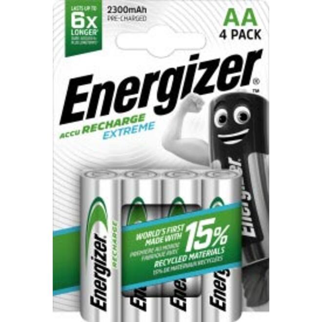 Batterijen Energizer oplaadbaar NiMH AA 700mAh HR03, 4 stuks
