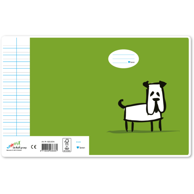 Schriften midicahiers 6-4-6, honden, 13,8 x 18 cm, 80 gr (25 stuks)