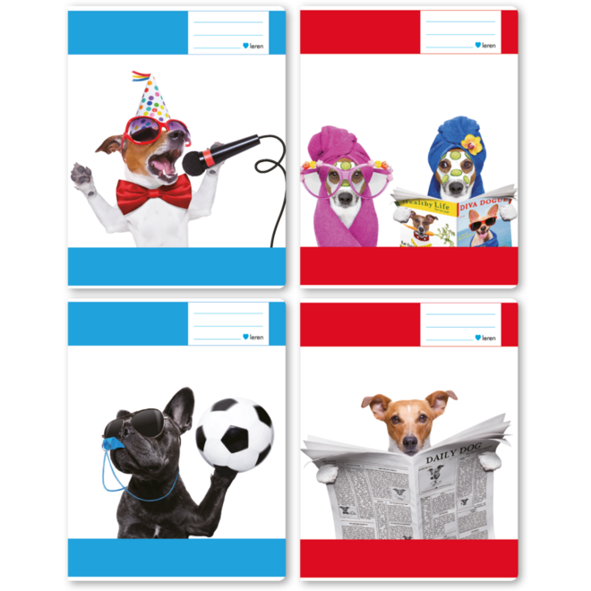 Schriften ruit 10x10 mm, gekke dieren, 16,5 x 21 cm, 80 gr